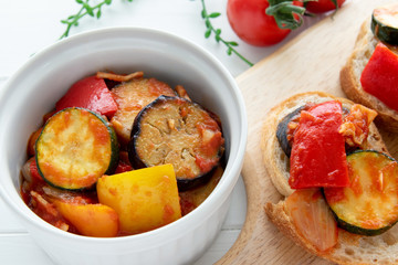 ラタトゥイユとカナッペ