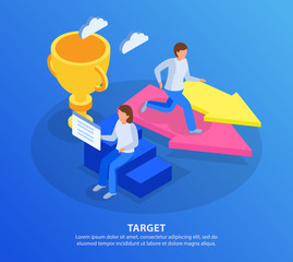 Isometric Goal Target Background 
