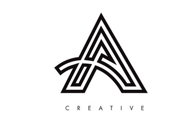 A Letter Design Logo. Letter A Icon Logo with Modern Swoosh