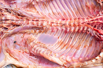 Pork ribs, meat For cooking, photos in abstract background.