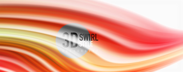 Color flowing waves, liquid conceptual abstract background