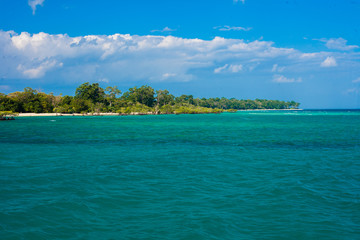 tropical island in the sea
