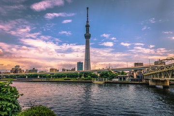 Tokyo - May 19, 2019: Tokyo Skytree tower in Asakusa, Tokyo, Japan