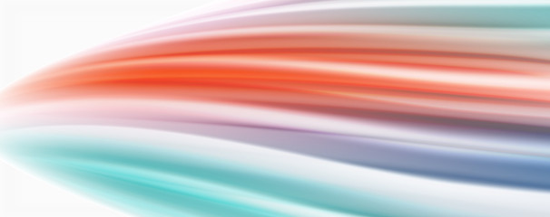 Fototapeta premium Modern Liquid color flow on white - colorful flow poster. Techno Wave Liquid shape in white color background. Design for your design project