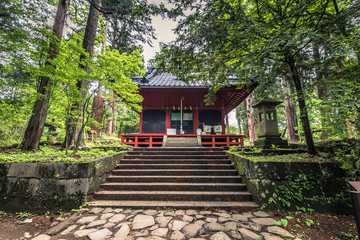 Nikko - May 22, 2019: Shinto Shrine in Nikko, Japan