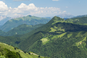 Fototapeta na wymiar Panorama of the Swiss Alps