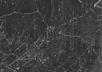 Distress old cracked concrete texture, vector illustration. Black and white grunge background. Stone, asphalt, plaster, marble.