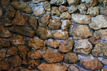 stone wall texture. A stone wall of house make by hand for background or texture.