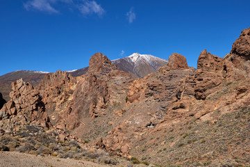 Teide National Park Roques de Garcia in Tenerife at Canary Islands