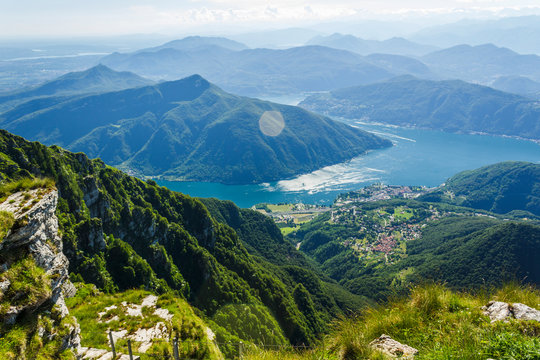 Lake Lugano in Switzerland.