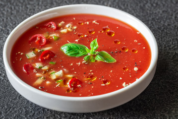 Portion of gazpacho