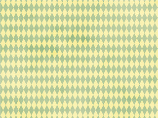 黄ばみのある緑のチェック柄　背景素材