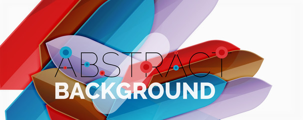 Geometric abstract background. Dynamic shapes composition