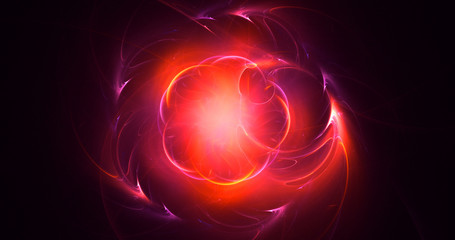 3D rendering abstract round light background