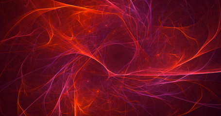 3D rendering abstract red fractal light background