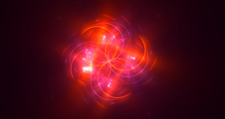 3D rendering abstract round light background