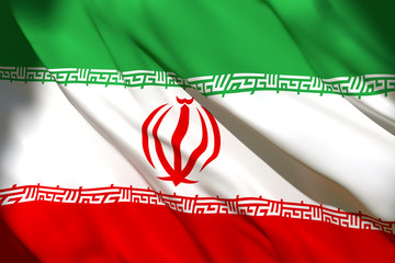 3d rendering of Iran flag