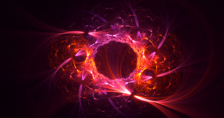 3D rendering abstract round light background