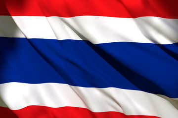 3d rendering of Thailand flag