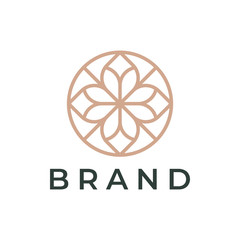 Flower logo design concept. Universal flower logo.