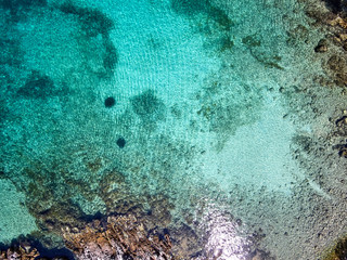 aerial view of croatia coast line