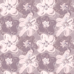 Floral seamless pattern. Watercolor hand painted background.