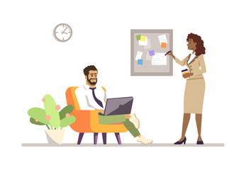 Partners, coworkers, colleagues flat vector illustration