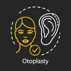 Otoplasty chalk icon