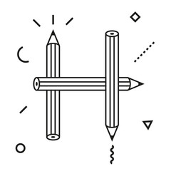 Letter H - Pencil Alphabet