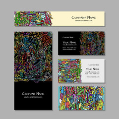 Business cards design, colorful abstract background