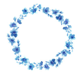 Watercolor floral wreath