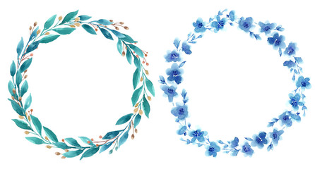 Watercolor floral wreath