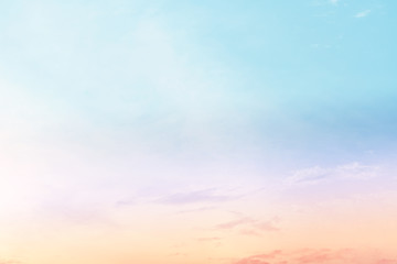 cloud with sun pastel colour background