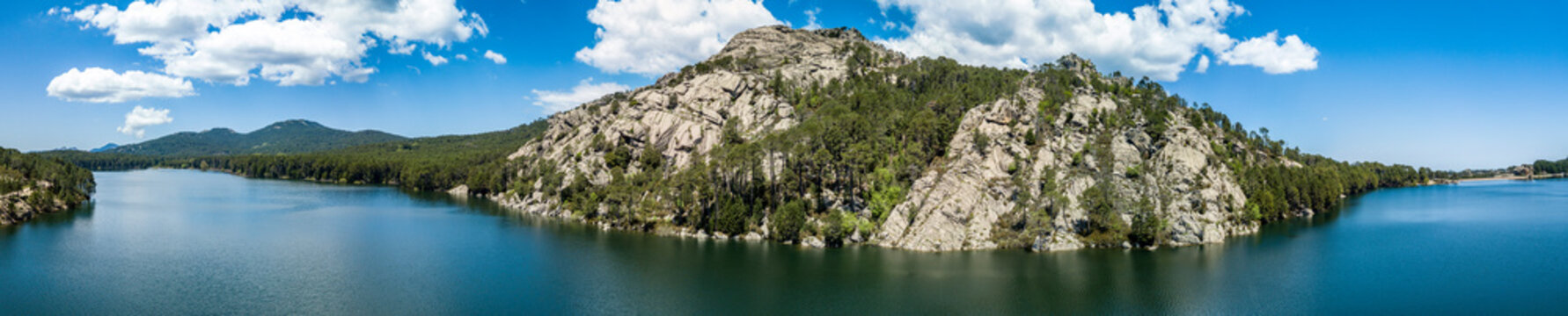 Aerial Drone view from South of Corsica, France