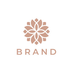Flower logo design concept. Universal flower logo.