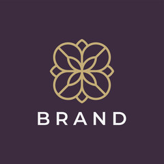 Flower logo design concept. Universal flower logo.