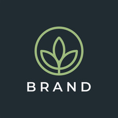 Leaf logo design concept. Universal leaf logo.