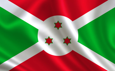 An image of the flag of Burundi. Series "Africa"