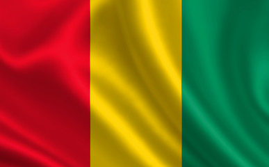 An image of the flag of Guinea. Series "Africa"