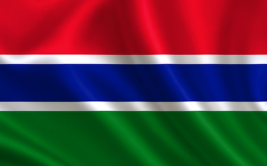 An image of the flag of the Gambia. Series 