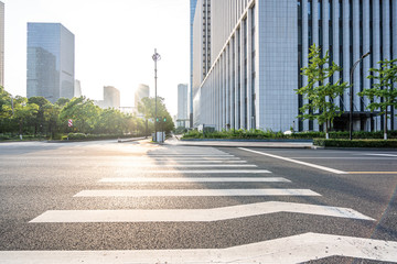 modern office  with empty road