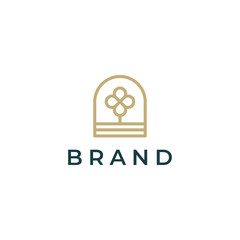 Fototapeta premium Flower logo design concept. Universal flower logo.