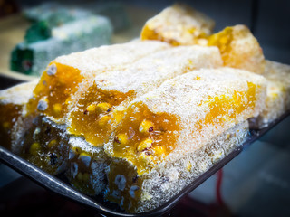 close up of the artisanal turkish delights