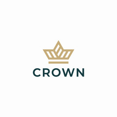 Crown logo design concept. Universal crown logo.
