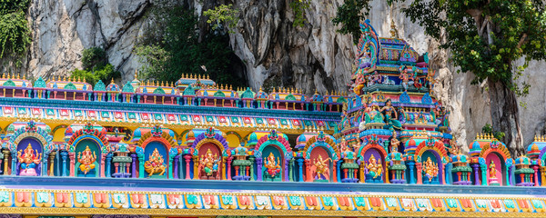 Batu Caves  is a limestone hill that has a series of caves and cave temples in Gombak, Selangor, Malaysia