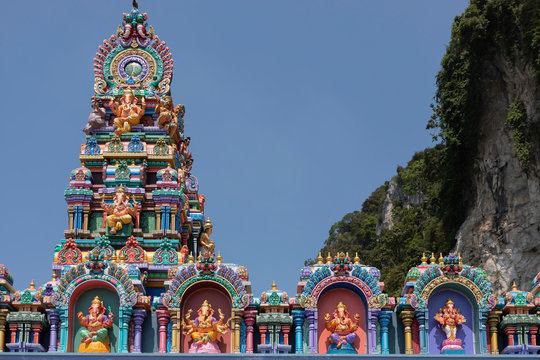 Batu Caves  is a limestone hill that has a series of caves and cave temples in Gombak, Selangor, Malaysia