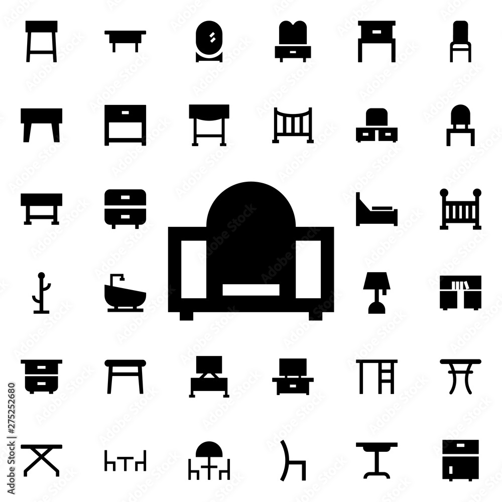 Poster coffee table icon. universal set of furniture for website design and development, app development