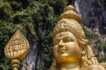 Batu Caves  is a limestone hill that has a series of caves and cave temples in Gombak, Selangor, Malaysia