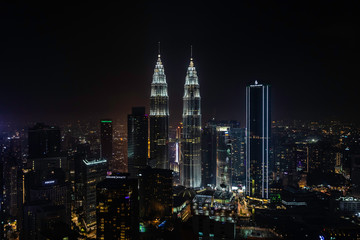 Fototapeta na wymiar Photo of Kuala Lumpur by night