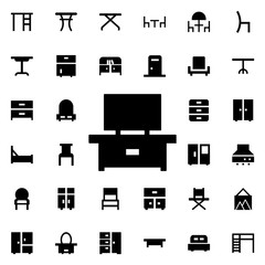 Tv table furniture icon. Universal set of furniture for website design and development, app development